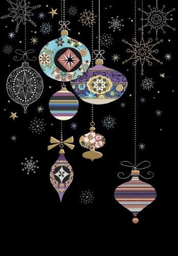 Bug art christmas card - bug,