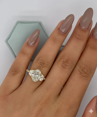 Diamond ring gold - gold, grown