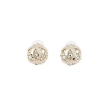 CHANEL CC Logo Round Earrings
