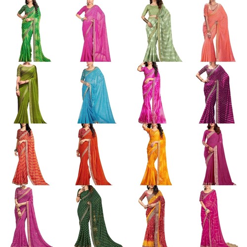 Women georgette bandhani - women's,