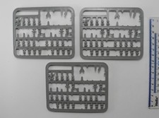 3 Epic 40K SPACE MARINE LEGION SPRUES (incomplete) Plastic Marines Army 1990 B47