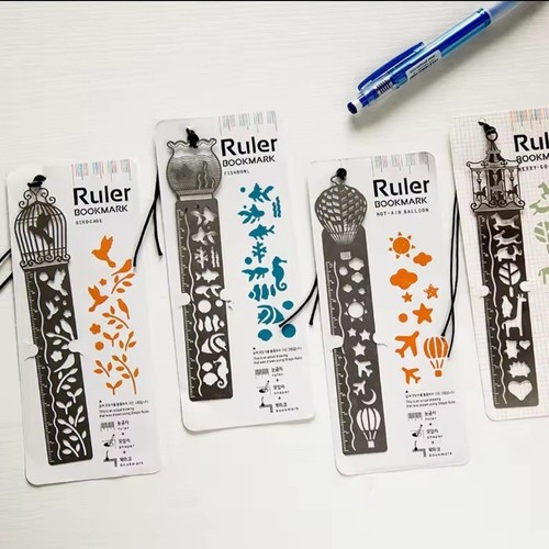 Stencil ruler metal bookmark - stencil,