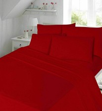 Extra Deep Flannelette Fitted Sheets, Warm Soft Brushed Cotton Bed Sheets