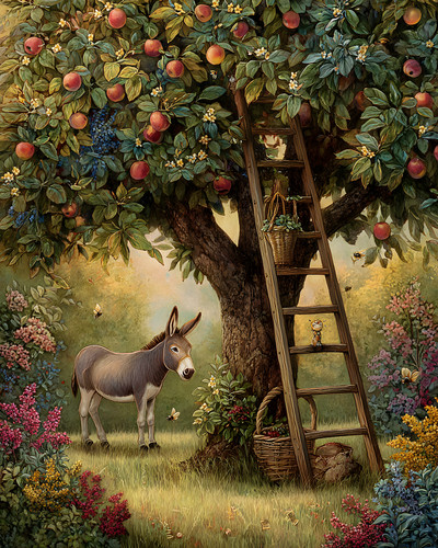 Donkey abundant apple - in,
