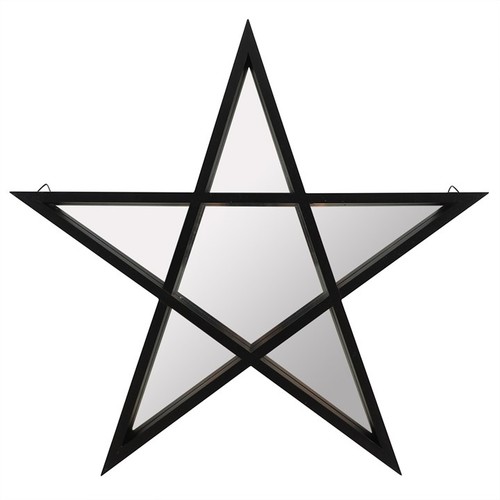 Black framed pentagram - black,