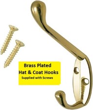 Hat and Coat Hook - Brass