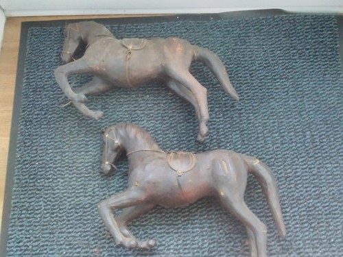 Leather clad horse - leather, vintage