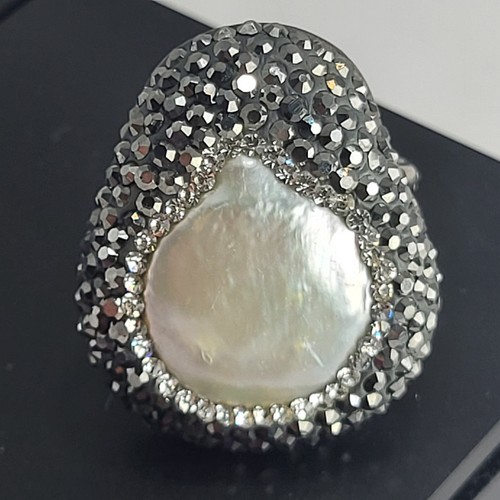 Vtg mabe pearl - ring, sterling