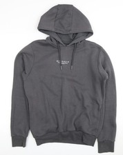 McKenzie Mens Grey Pullover Hoodie Medium