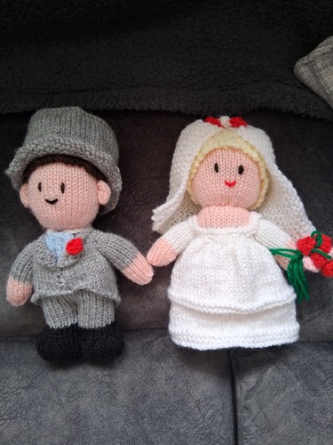 Hand knitted bride and - bride,