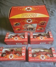 Texaco Old Timer Collection 1940's Replica Service Station 4 FORD model cars