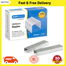 Rapesco Stapler Pins 26/6 mm 5000 Staples Home Office School Use Standard Fit