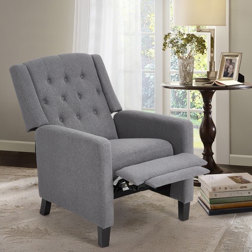Grey recliner armchair push - grey,