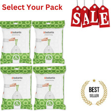 Brabantia Perfect FIT Bin Bags Liners Size G 23-30L Extra Strong 20,40,80,120 UK
