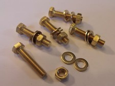 M5x25 brass hex head bolts - hex,
