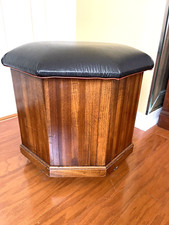 VTG Leatherette Footstool on
