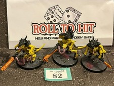 Warhamner 40k Tyranid Warriors X3 Plastic Models Well Painted And Assembled