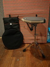 Drum Practice Pad with Snare Stand Drumsticks and Carry Bag. Excellent Condition
