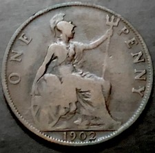 1902 LOW TIDE PENNY COIN-1d