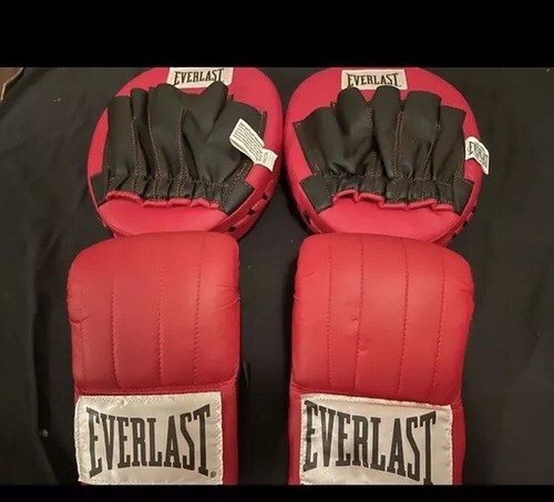 Everlast boxing mitts - boxing, and