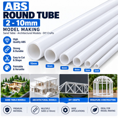 10pcs abs round - 10pcs, tube