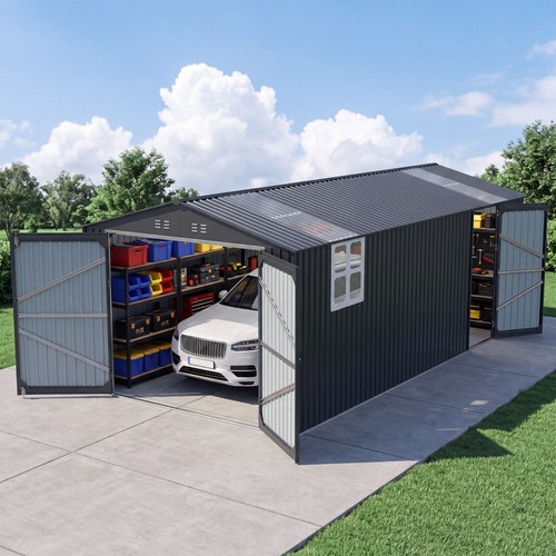 20x10 outdoor metal storage - ft,