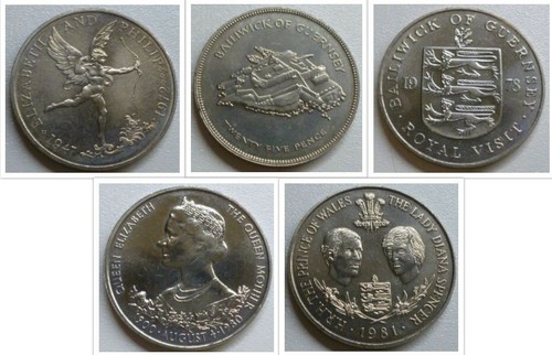 Guernsey commemorative unc 25p - guernsey,