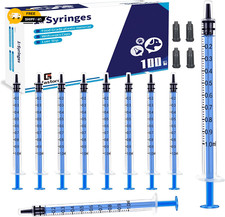 100Pack 1Ml Syringes with Caps