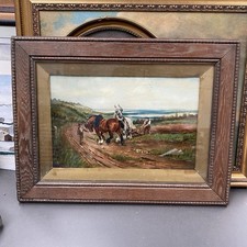 Antique 1912 oil painting - oil,