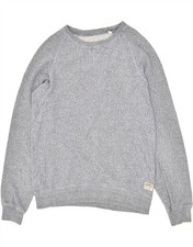 JACK WILLS Mens Sweatshirt Jumper Medium Grey Flecked Cotton IF01