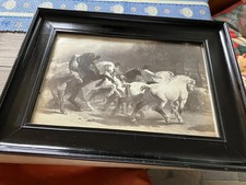Rosa Bonheur 'The Horse Fair' Antique Print C1901 Framed