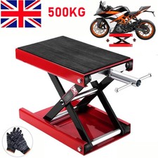 500KG Motorbike Motorcycle Table Bench Workshop Scissor Lift Jack Stand Paddock