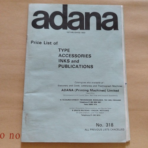 19578 adana printing - printing, machines
