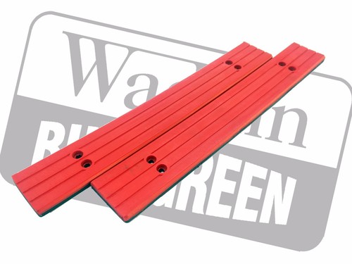 Red topped feed table slats - topped,