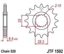 JT FRONT SPROCKET 2168 16 FOR
