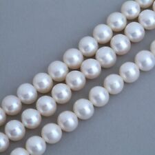 Genuine Freshwater Pearls Near Round  Cream / Ivory / White Jewellery Making A
