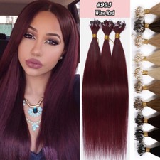 0.5g Micro Loop Ring Beads Link Remy Human Hair Extensions Thick Pre Bonded