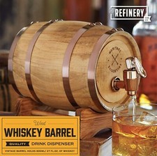 Refinery Wooden Whiskey Barrel