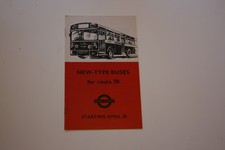 London Transport Timetable - New Type Buses on Route 70 1970