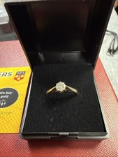 18k yellow gold diamond ring - yellow,