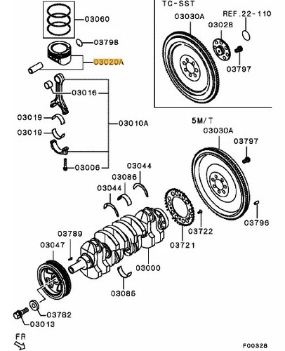 Piston pin assy evo 25 - piston, &
