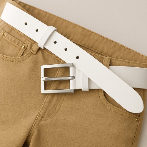 Genuine white leather dress - white,