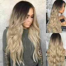 28" Women Ombre Blonde Long