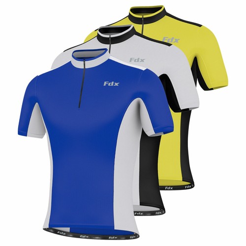 Fdx mens cycling jersey half - mens,