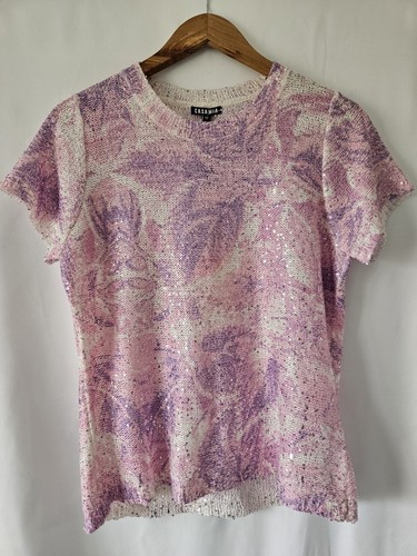Ladies sequin knit top - ladies,