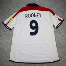 England Football Shirt Extra Large White Home Kit Umbro 2003 2005 Wayne Rooney