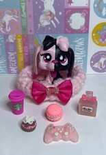 Littlest Pet Shop Pink And Black  Bassett Hound Dog Custom  LPS OOAK 