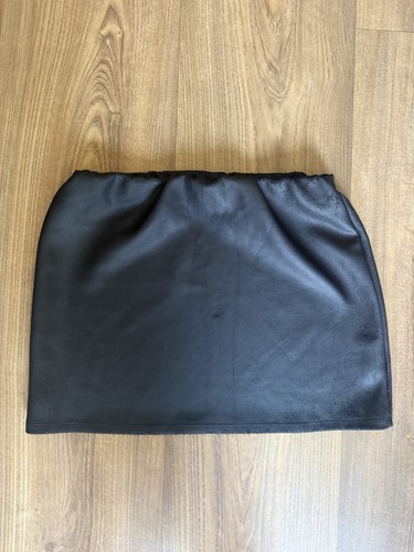 Black faux leather - leather, mini