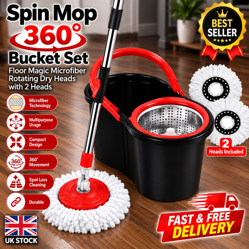 Spin mop 360 bucket - 360°, set