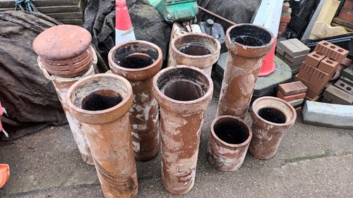 Vintage terracotta pot - vintage, chimney